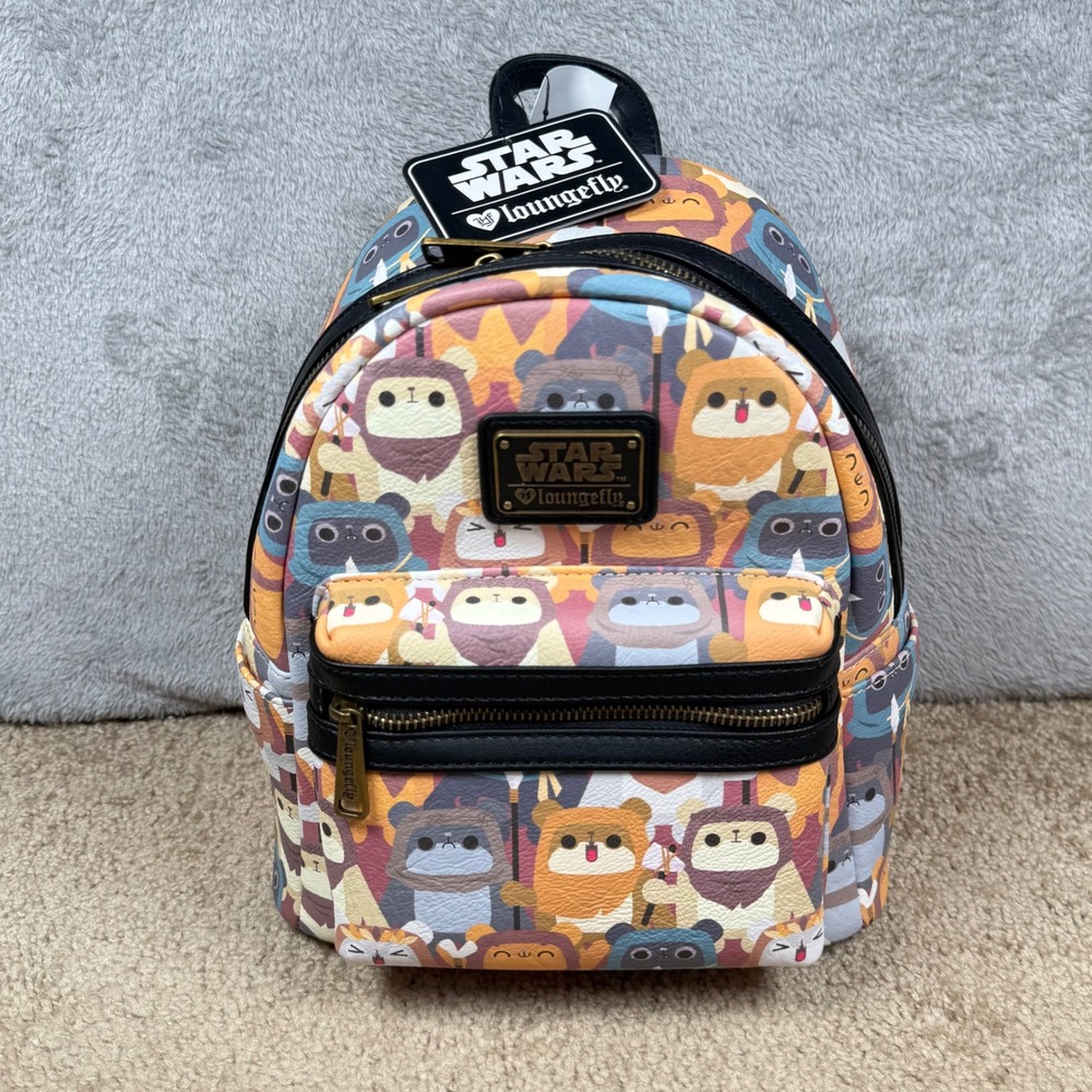 Loungefly Star Wars Mini Backpack OS Multi Ewok Wicket Endor Kawaii NEW